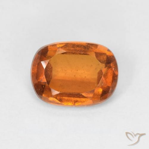 1.59ct Natural Naranja amarillento granate hessonita, Forma Cojín, VS
