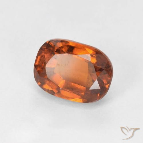 granate hessonita Naranja oscuro natural de 1.57 ct, Ovalada, VS-SI