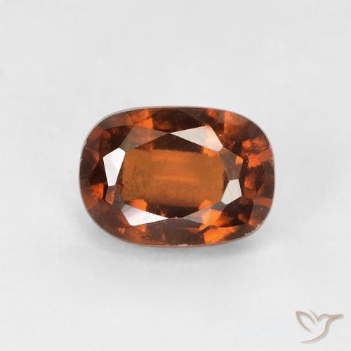 1.43ct Natural Ámbar naranja granate hessonita, Forma Cojín, VS