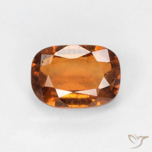 1.25ct Natural Naranja medio granate hessonita, Forma Cojín, VS-SI
