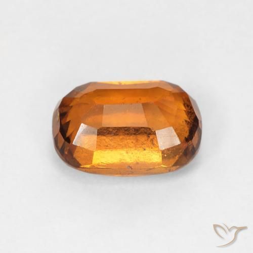 granate hessonita Naranja medio natural de 1.25 ct, Forma Cojín, VS-SI