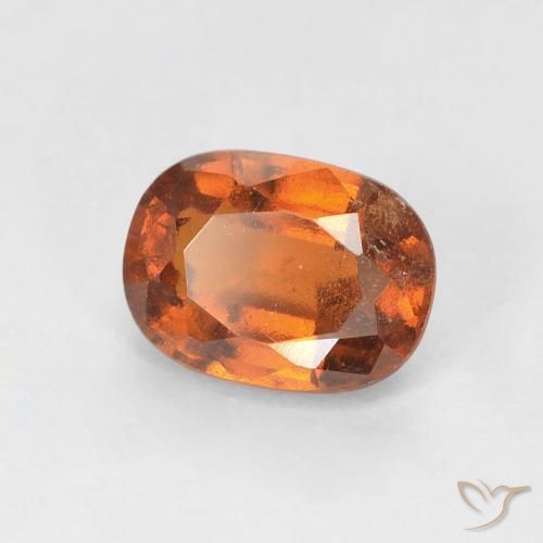 granate hessonita Naranja oscuro natural de 1.12 ct, Forma Cojín, VS-SI