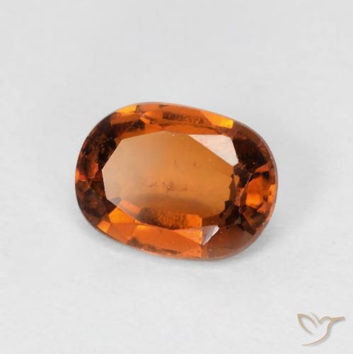 granate hessonita Naranja medio natural de 1.46 ct, Ovalada, VS-SI