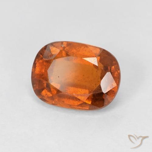 granate hessonita Naranja medio natural de 1.86 ct, Forma Cojín, VS-SI