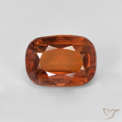 2.24ct Natural Naranja oscuro granate hessonita, Forma Cojín, VS