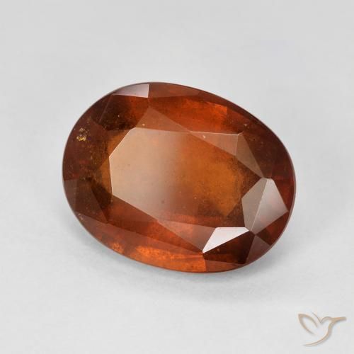 granate hessonita Naranja oscuro natural de 6.22 ct, Ovalada, SI