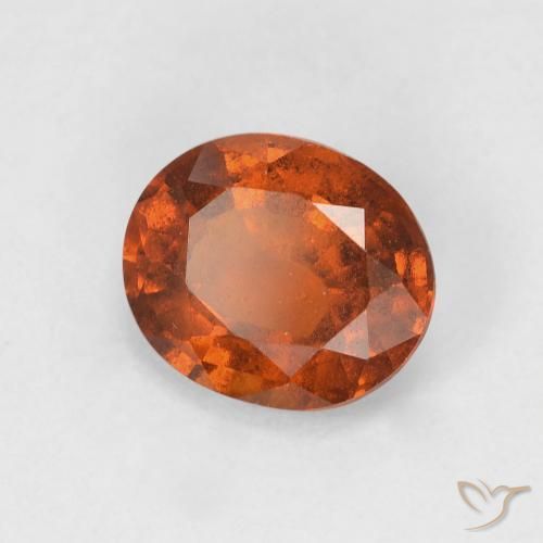 granate hessonita Ámbar naranja natural de 1.40 ct, Ovalada, VS
