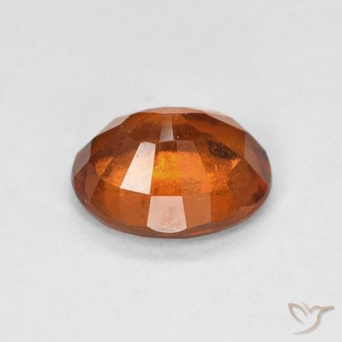 granate hessonita Naranja oscuro natural de 1.50 ct, Ovalada, VS