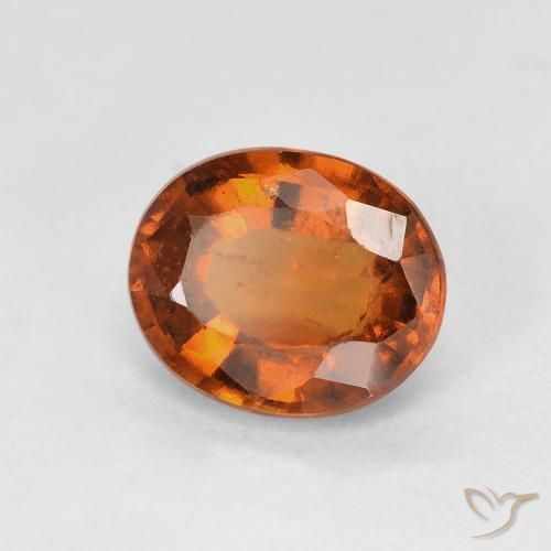 granate hessonita Medium Dark-Orange natural de 1.45 ct, Ovalada, VS