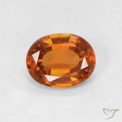 0.89ct Natural Medium Dark-Orange Granate Hessonita, Ovalada, VS