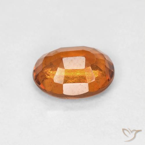 granate hessonita Medium Dark-Orange natural de 0.89 ct, Ovalada, VS