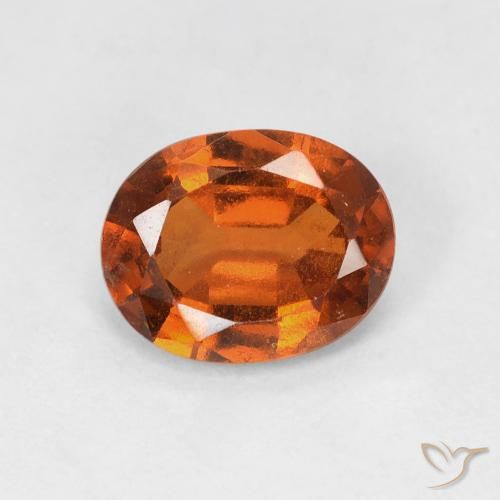 1.61ct Natural Medium Dark-Orange Granate Hessonita, Ovalada, VS