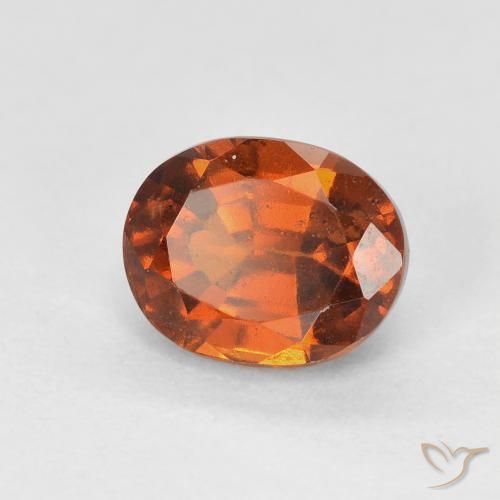 granate hessonita Naranja oscuro natural de 1.76 ct, Ovalada, VS