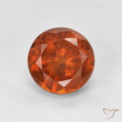2.06ct Natural Naranja rojizo granate hessonita, Redondo, VS