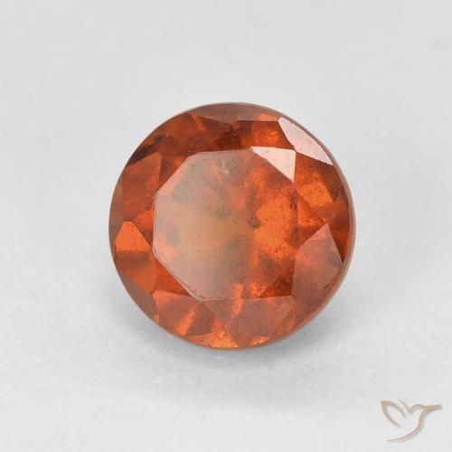 granate hessonita Naranja rojizo natural de 2.06 ct, Redondo, VS