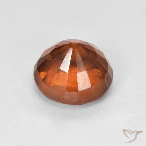 granate hessonita Naranja rojizo natural de 2.06 ct, Redondo, VS