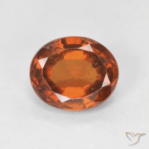 1.77ct Natural Ámbar naranja Granate Hessonita, Ovalada, VS