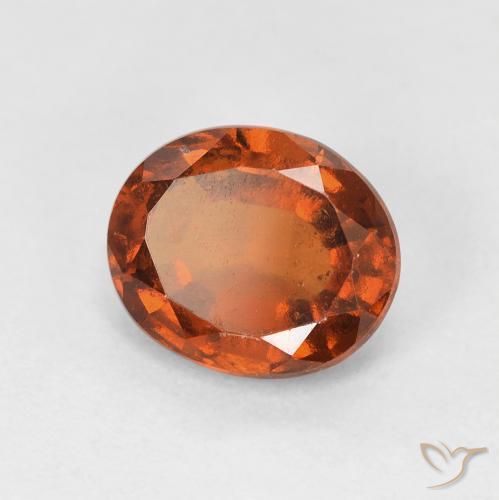 granate hessonita Ámbar naranja natural de 1.77 ct, Ovalada, VS