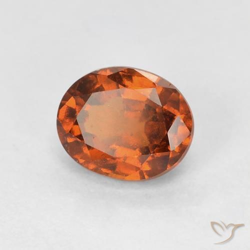 granate hessonita Naranja rojizo natural de 1.29 ct, Ovalada, VS