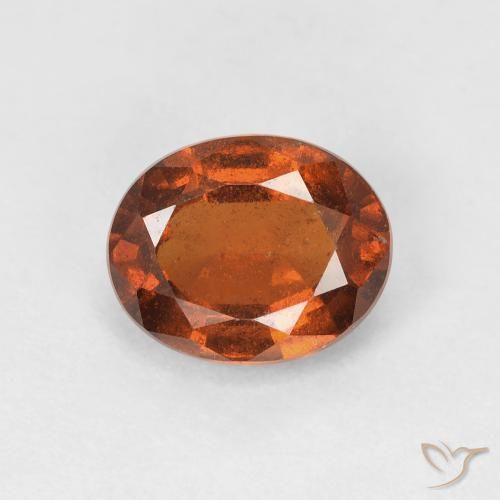 1.67ct Natural Medium Dark-Orange Granate Hessonita, Ovalada, VS