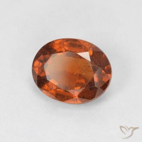 granate hessonita Medium Dark-Orange natural de 1.67 ct, Ovalada, VS