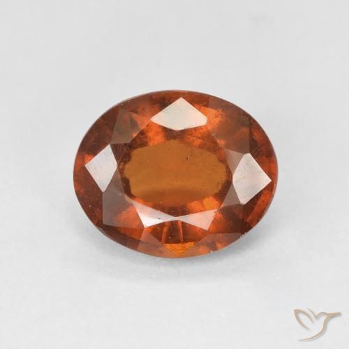 2.69ct Natural Medium Dark-Orange Granate Hessonita, Ovalada, VS