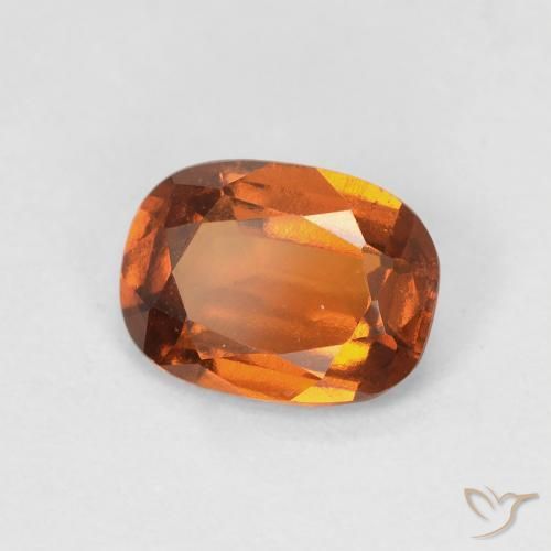 granate hessonita Naranja medio natural de 1.42 ct, Forma Cojín, VVS-VS