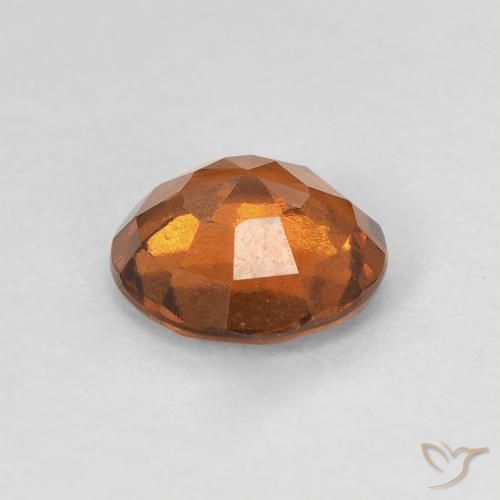 granate hessonita Naranja medio natural de 1.10 ct, Redondo, VVS-VS