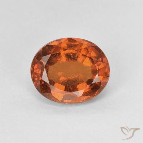 1.72ct Natural Ámbar naranja Granate Hessonita, Ovalada, VVS-VS