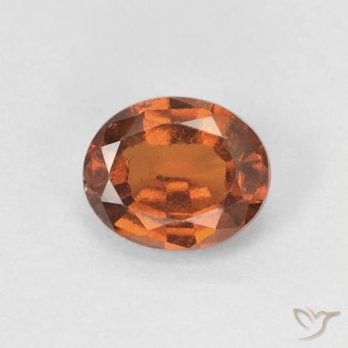 1.23ct Natural Medium Dark-Orange Granate Hessonita, Ovalada, VVS-VS