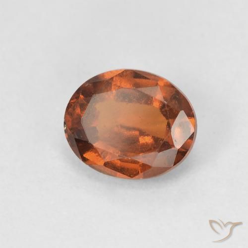 granate hessonita Medium Dark-Orange natural de 1.23 ct, Ovalada, VVS-VS