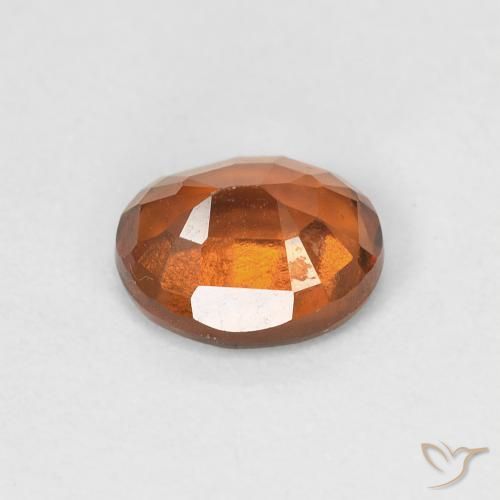 granate hessonita Medium Dark-Orange natural de 1.23 ct, Ovalada, VVS-VS