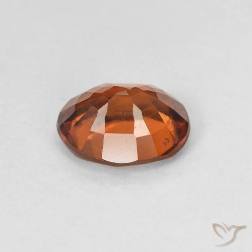 granate hessonita Naranja oscuro natural de 1.23 ct, Ovalada, VVS-VS