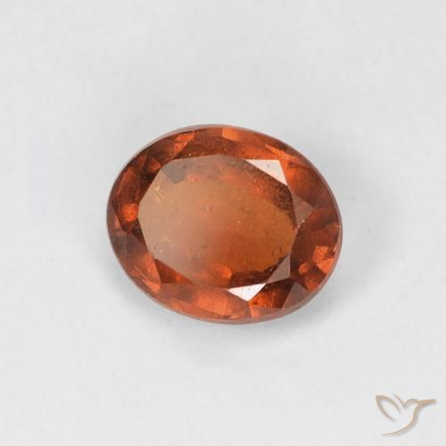granate hessonita Naranja rojizo natural de 1.36 ct, Ovalada, VVS-VS