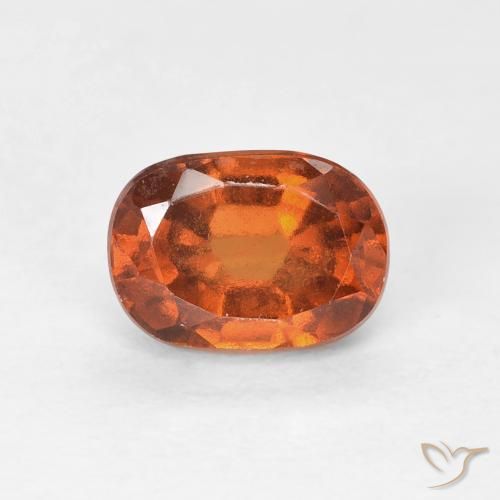 1.29ct Natural Medium Dark-Orange granate hessonita, Forma Cojín, VVS-VS