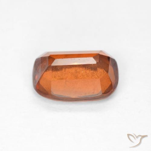 granate hessonita Medium Dark-Orange natural de 1.68 ct, Forma Cojín, VS