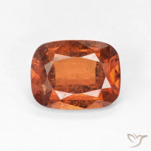 2.35ct Natural Naranja rojizo granate hessonita, Forma Cojín, VS-SI