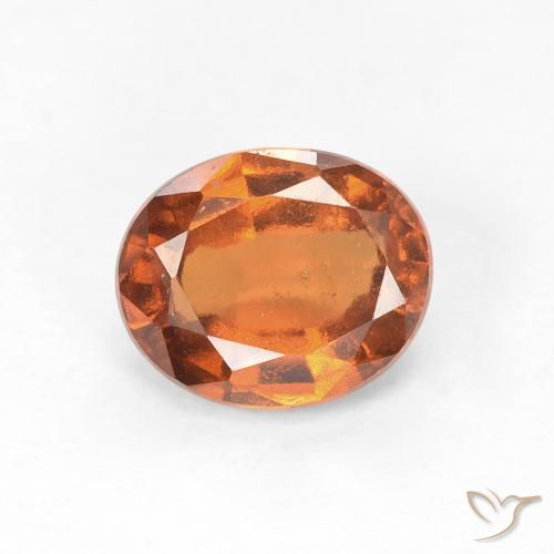 1.26ct Natural Naranja medio Granate Hessonita, Ovalada, VS