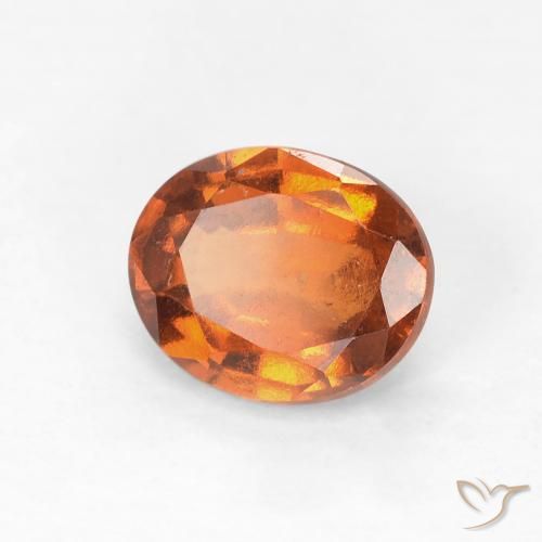 granate hessonita Naranja medio natural de 1.26 ct, Ovalada, VS