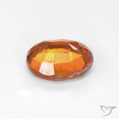 granate hessonita Naranja medio natural de 1.26 ct, Ovalada, VS