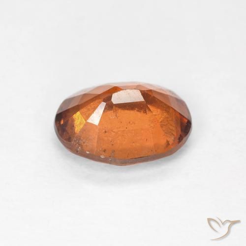 granate hessonita Naranja oscuro natural de 1.51 ct, Ovalada, VS