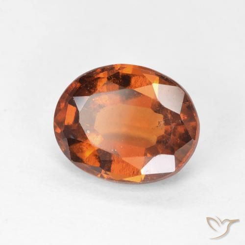 2.84ct Natural Naranja oscuro Granate Hessonita, Ovalada, VS