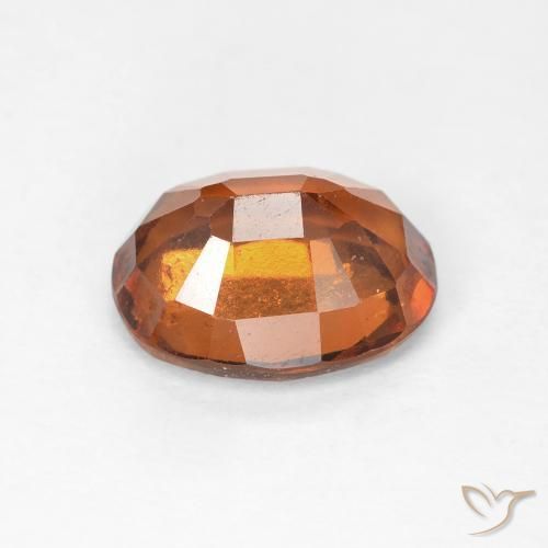 granate hessonita Naranja oscuro natural de 2.84 ct, Ovalada, VS