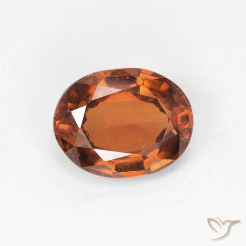 1.42ct Natural Medium Dark-Orange Granate Hessonita, Ovalada, VVS-VS