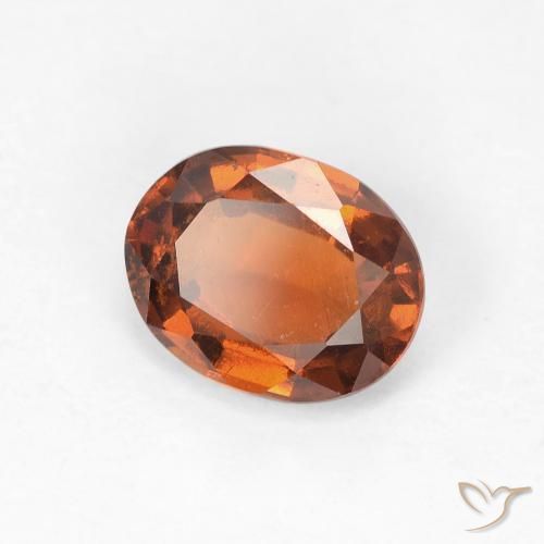 granate hessonita Medium Dark-Orange natural de 1.42 ct, Ovalada, VVS-VS