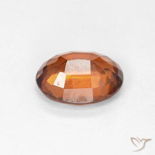 granate hessonita Medium Dark-Orange natural de 1.42 ct, Ovalada, VVS-VS