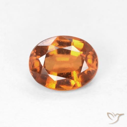 0.99ct Natural Naranja medio Granate Hessonita, Ovalada, VVS-VS