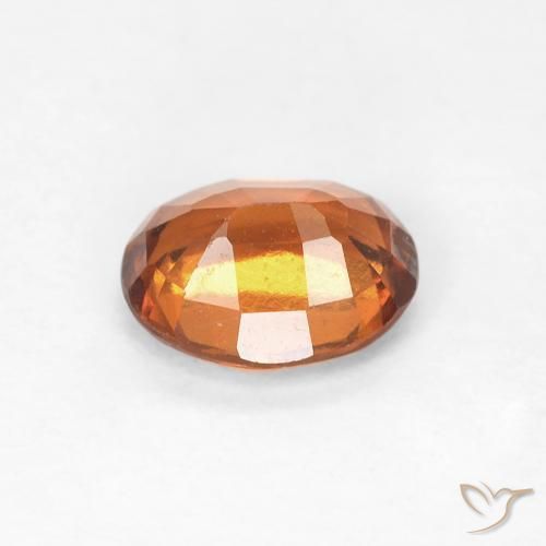 granate hessonita Naranja medio natural de 0.99 ct, Ovalada, VVS-VS