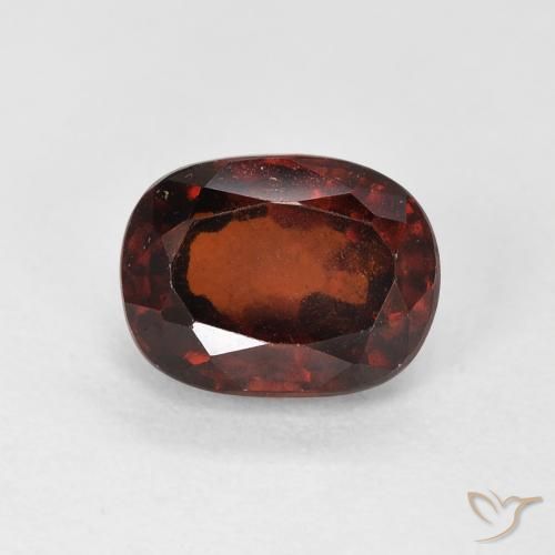 granate hessonita Rojo oscuro natural de 1.86 ct, Forma Cojín, VS