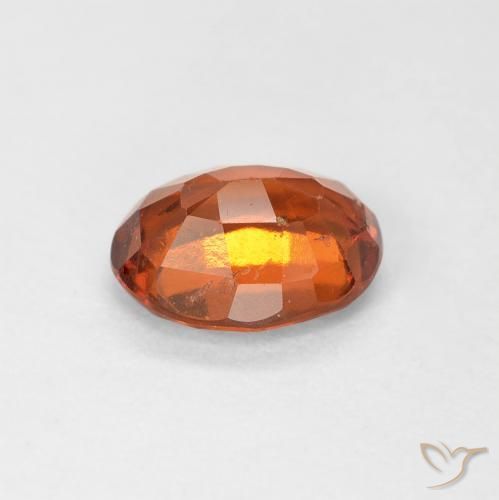granate hessonita Naranja rojizo natural de 1.29 ct, Ovalada, VS